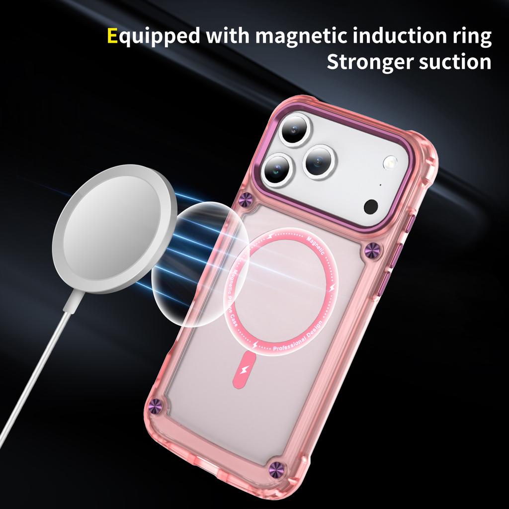For iPhone 17 Pro Max Case Skin Touch TPU+PC Phone Cover Compatible with MagSafe