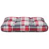 Pallet Cushion Red Checkered Pattern 50x40x12 Cm Fabric