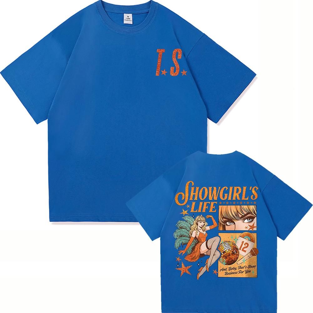 New Album The Life of A Showgirl T Shirt Fashion UnisexWomen Aesthetic TS TShirt Unisex High Quality Vintage Cotton Tees Shirts