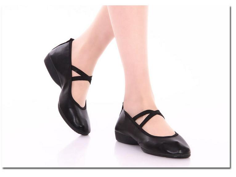 2023 Cross-Border Soft Sole Square Dance Ballet Practice Shoes, Flat Heel, Adult