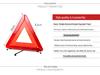 Compact Car-Mounted Reflective Triangle Emergency Warning Sign