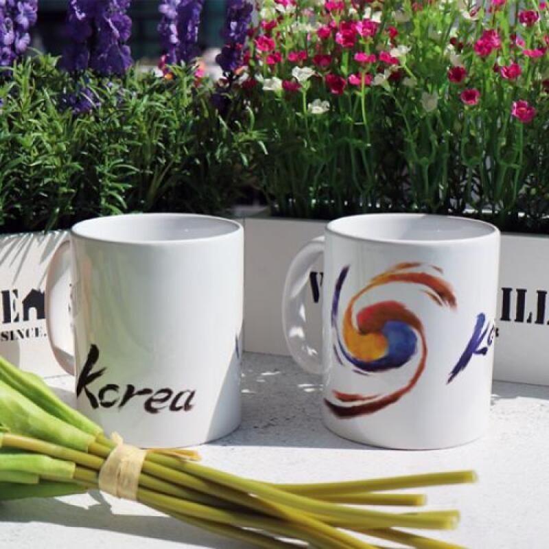 dc408-Дизайнерская кружка 2 шт.-Корея Узор Тхэгык