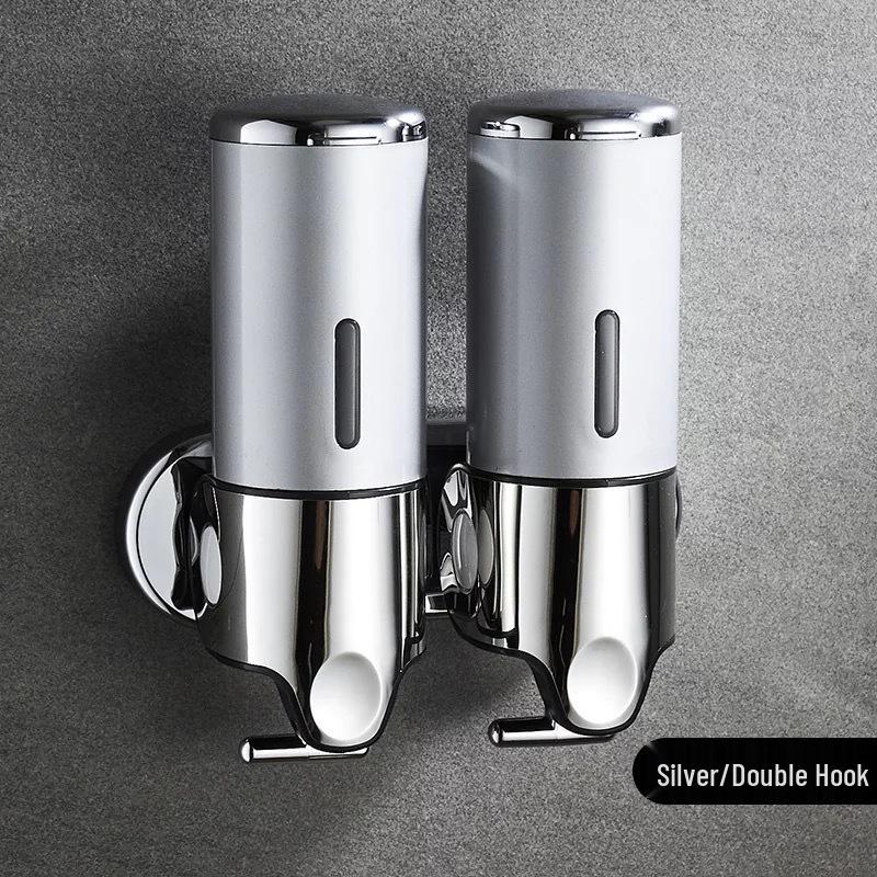 Wall-Mounted Stainless Steel Manual Soap Dispenser for Bathroom