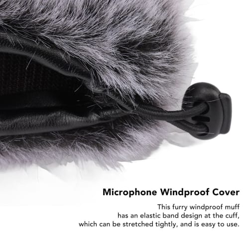 Professional Microphone Soft Cover, Microphone Furry Windscreen Reduces Wind Noise, Muff Condenser Microphone Windshield Windproof Cover Reduces Wind