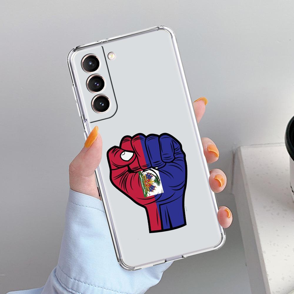 Phone Case For Samsung Galaxy S26 S25 S24 S23 S22 Ultra S20 S21 FE 5G Plus Soft Clear Cover shipping Haiti Flag