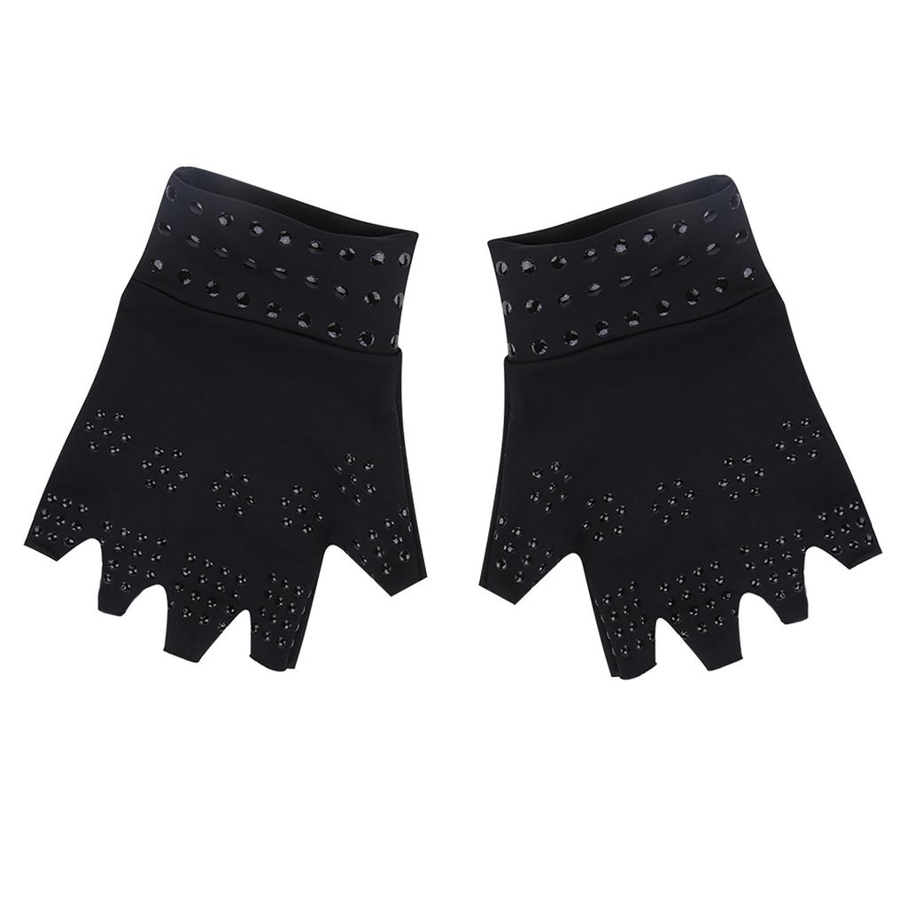 1 Pair Fingerless Gloves Unisex Nylon Compression Gloves Breathable for Daily Living Nude