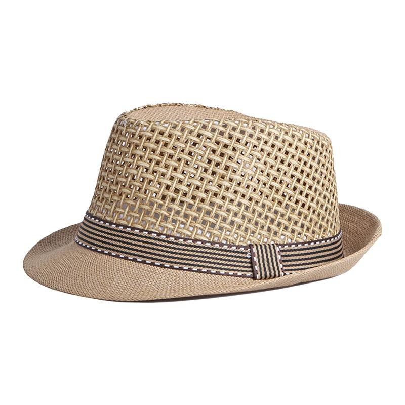 Straw Fedoras Hollow Top Jazz Hat Summer Bowler Sun Hats Cap Classic Version Hats Casual Beach Hat For Men Women