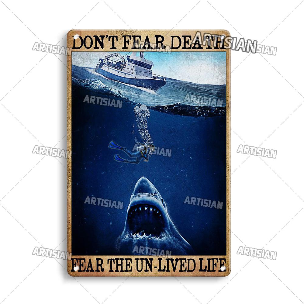 Artisian Swimming Metal Sign Diving Tin Plate Sport Decorative Plaque Ocean Funny Wall Decor Garage Bar Pub Club Hotel Cafe