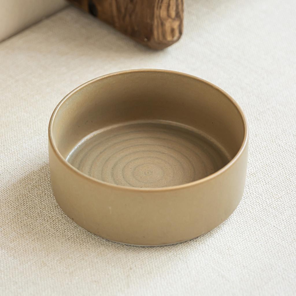 Straight Bowl Ceramic Salad Bowl Household Dish Bowl Instant Noodle Bowl Minimalist Style Round Bowl Big Rice Bowl Japanese Threaded Small Bowl
