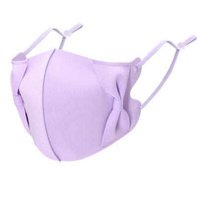 Breathable Ice Silk Bow Mask: Cool, Washable, 3D Sun Protection