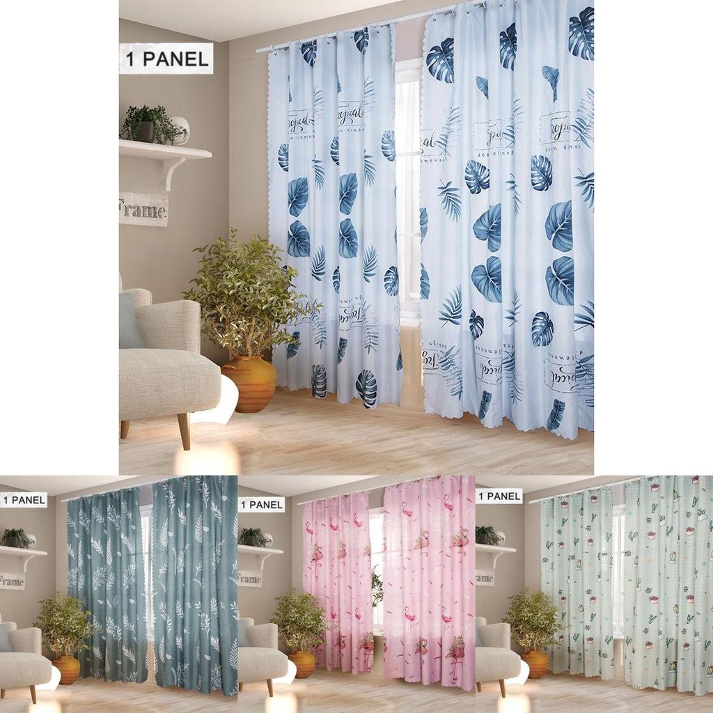 Elegant Nordic Style Sunshade Blackout Curtain With Durable Velcro Panel