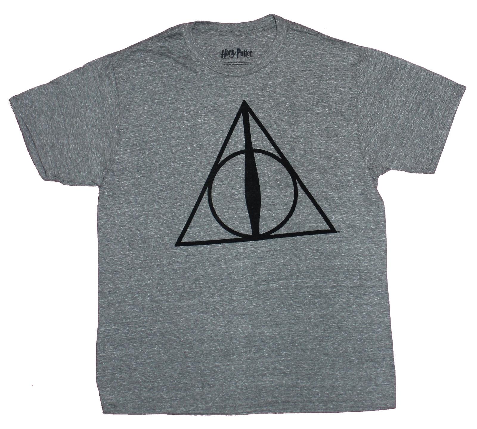 Harry Potter Adult New T-Shirt - Deathly Hollows Triangle Logo XL