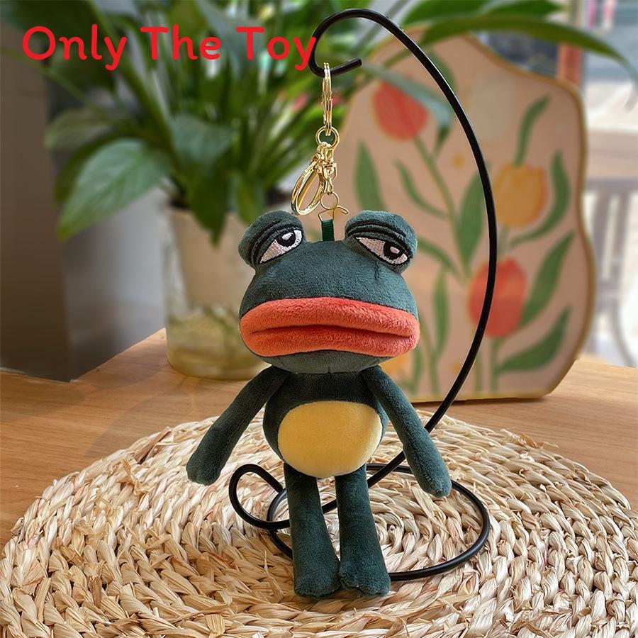 

Cartoon Large Mouth Frog Plush Toy Keychain For Kids Gift And Bag Decor Deep