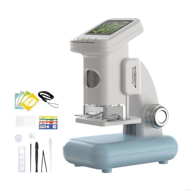   Children Digital Microscope With LCD Screen Double Lighting Mode USB Connection