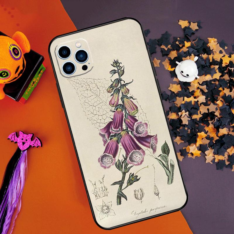 Botanical Drawings Flowers Plants Bumper Case For iPhone 16 14 15 Pro Max 11 12 13 Pro Max Mini XR 16e 16 15 Plus Phone Cover