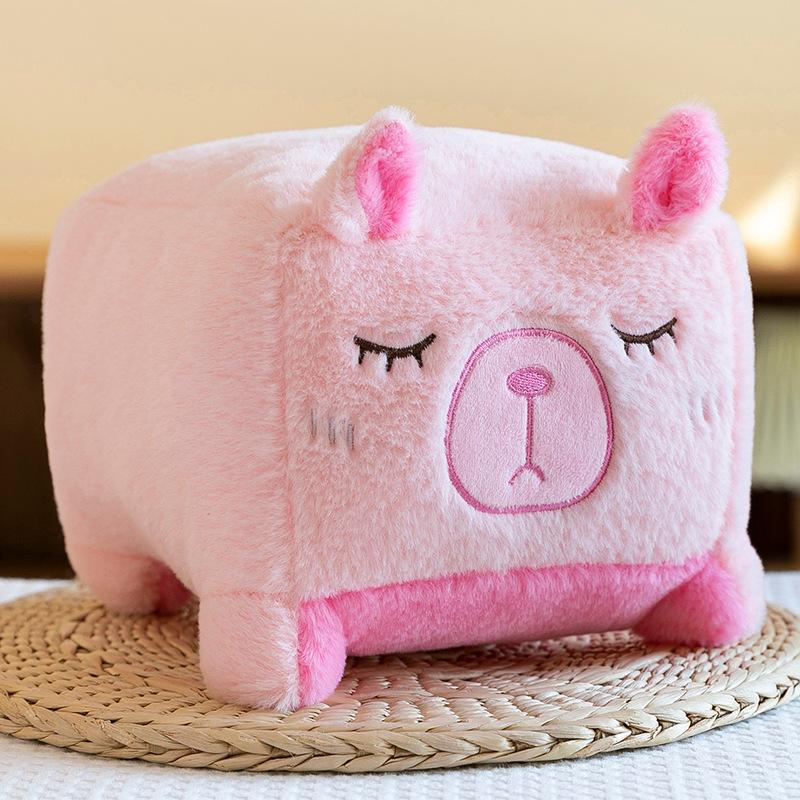 New Square Capybara Plush Toy Creative Kapibara Doll Throw Pillow Sofa Ornament Grab Machine Doll