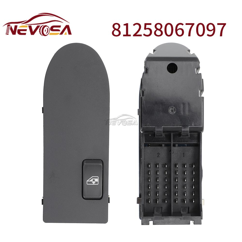 NEVOSA 24V For MAN TGS TG Truck 81258067097 81258067098 Car Electric Power Window Control Switch Glass Lifter Button 81258067097-24V