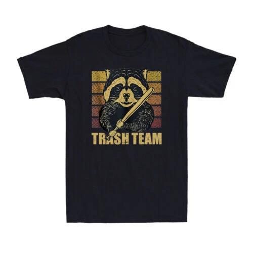 Raccoon Trash Team Funny Trashed Panda Lovers Gift Vintage Men s T-Shirt Black XXL
