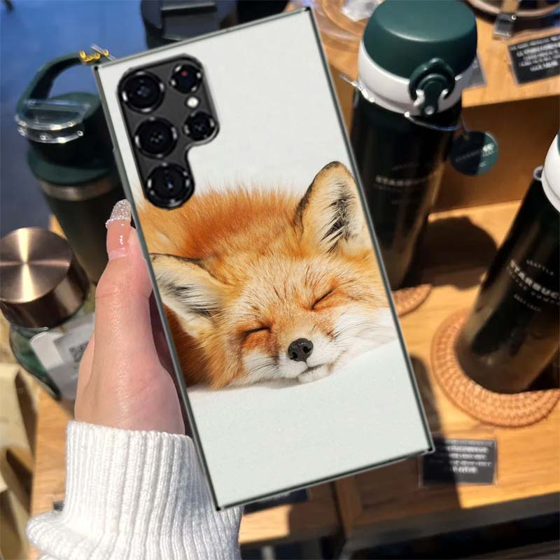 The Red Fox in Winter Ice and Snow Cases Phone Case for Samsung Galaxy S26 Ultra S25 Edge S24 S23 FE S21 Plus S20 S22 S10 Cover
