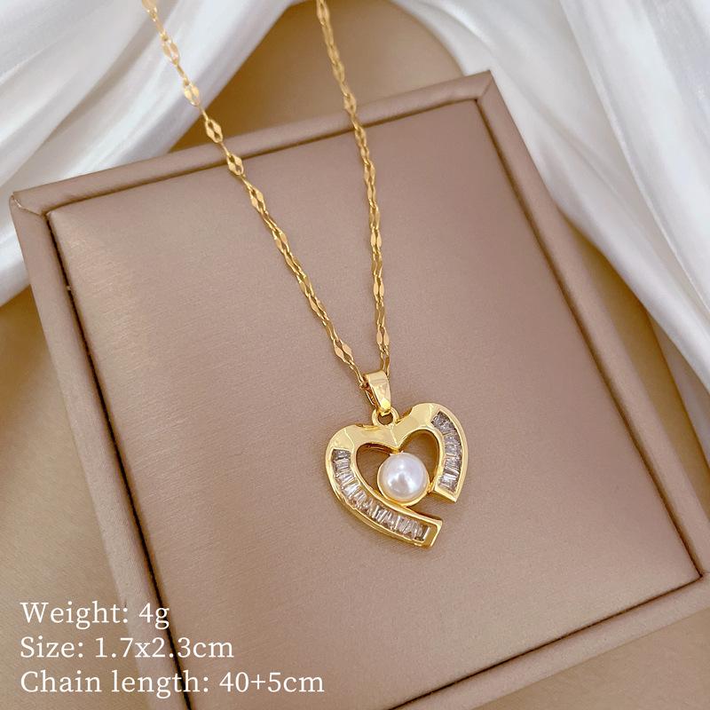 Butterfly Heavy Industry Necklace Women'S Copper Micro-Inlaid Real Gold Electroplating Delicate Clavicle Chain Neck Chain