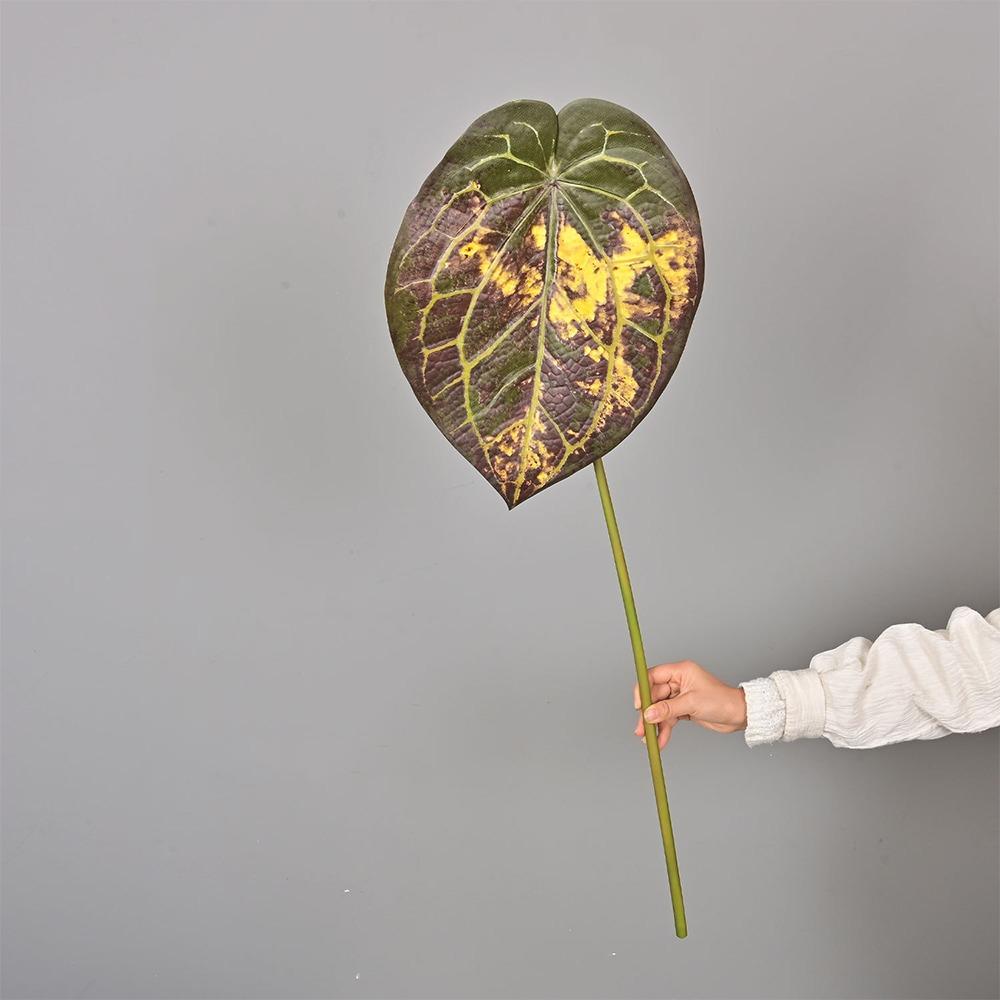 Green Plants Crane King Fern Leaf Lifelike Artificial Arrowroot Leaf  Floral Arrangement