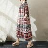 Maneca scurta marime mare bumbac vintage floral nou in rochii pentru femei rochie lejera lunga de vara