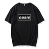 2025 Summer New Oasis Rock Band Vintage American Retro Men's T-shirt Pure Cotton Loose Men's and Women's Short Sleeve T-shirt