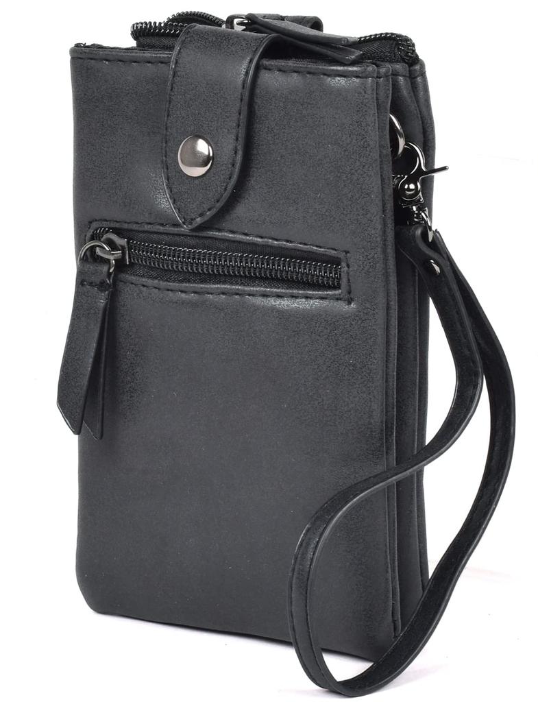 Lelotte Smartphone Belt Vertical Smartphone with Hip Bag Men's Pouch, Pouch, Pouch, Small, Carabiner, Bag/Waist (Black)