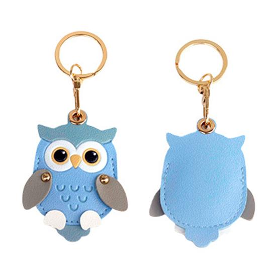 Keychain Pendant Cartoon Owl Charm Card Holder Faux Leather Access Card Case Decorative Keychain