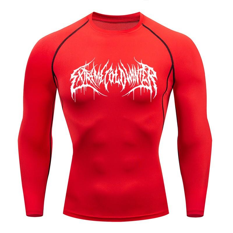 Printed Men's Tight T-Shirt Running Compression Compression T Shirt Gym Fitness Jogging Short Sleeve Male Casual Shirt Tops