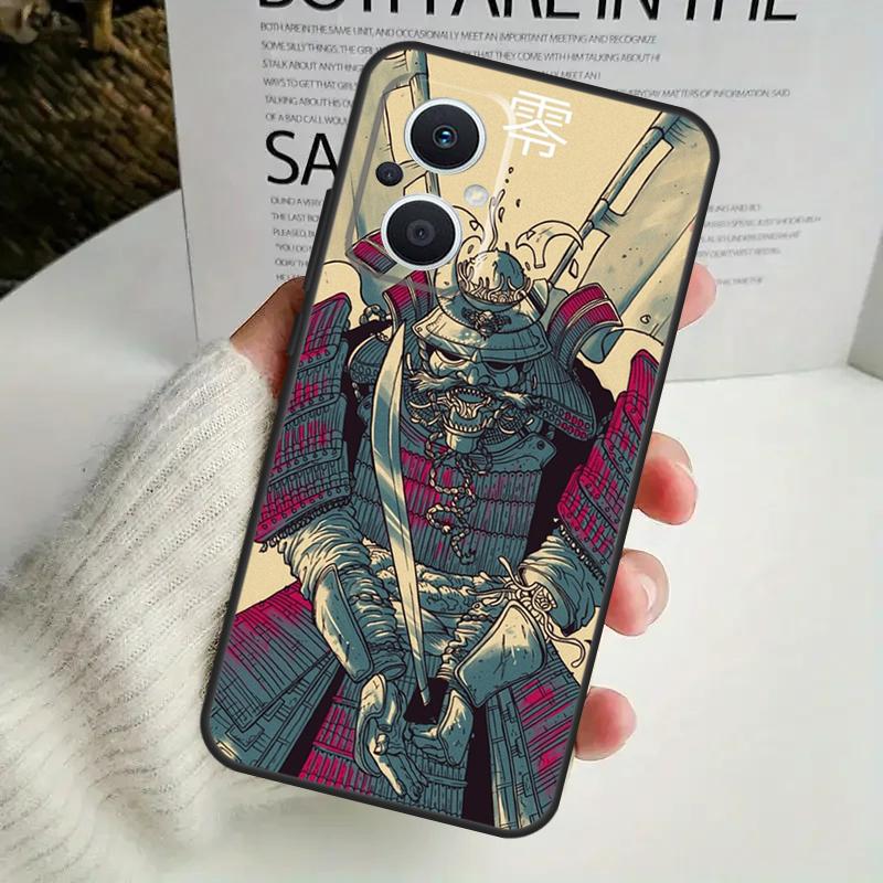 Samurai Mask Demon Phone Case For OPPO Reno 8 7 Lite 8T 11 12 13 14 14F 10 Pro OPPO Find X8 X6 X5 X9 Pro Cover