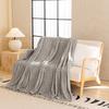 New Luxury Jacquard Taffy Fleece Blanket Solid Color Multi Use Throw for Sofa Office Nap  Air Conditioning