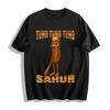 Funny Tung Tung Tung Sahur Cartoon Print Casual T-Shirt Pure Cotton T-shirt