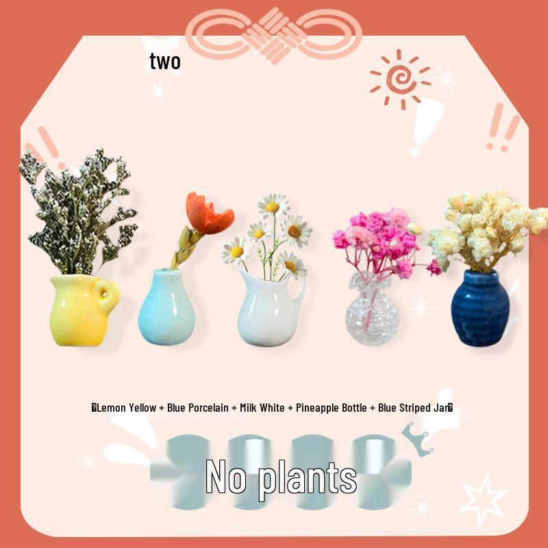 Handmade 3D Ceramic Vase Magnet for Hydroponic Plants & Flowers