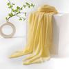 Spring & Summer Lightweight Sunscreen Shawl: Imitation Cotton-Linen, High-End Silk Gauze Scarf, Solid Color for Women