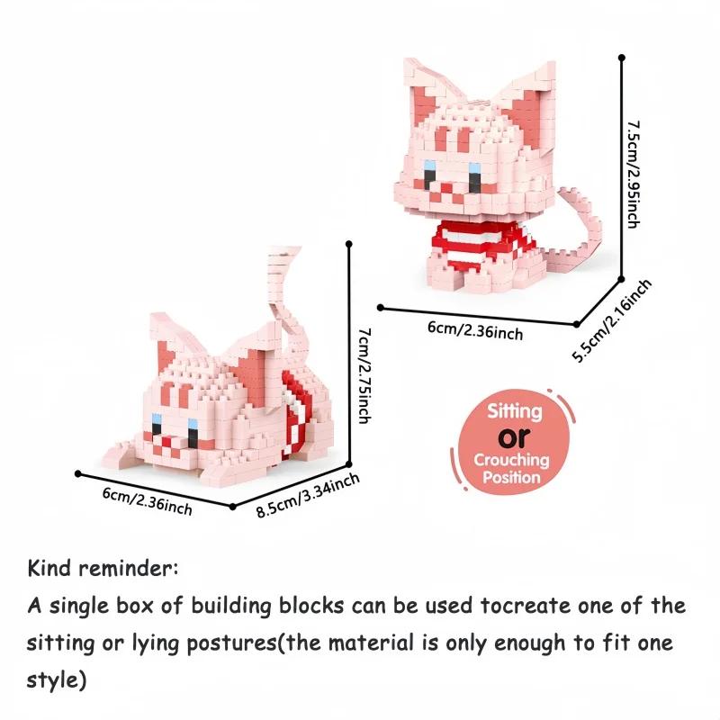 

KNEW BUILT Sweet Black Pet Cat with Flower Petals Building Mini Blocks Toys-Holiday Gifts for Girls & KidsHome & Desktop Decor in-bag