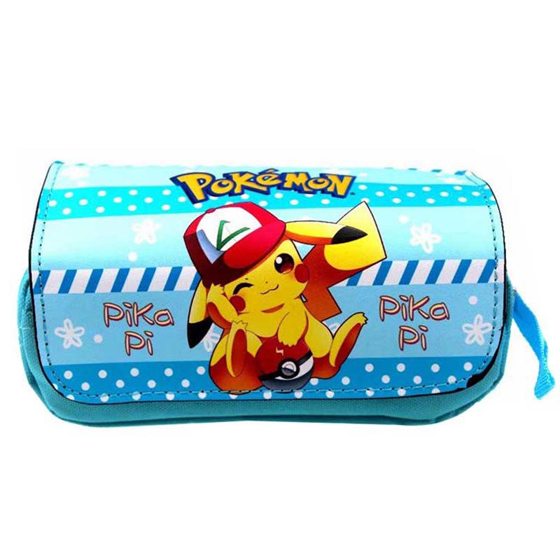 Large Capacity Pokémon Pencil Case for Students - Cartoon Anime Design