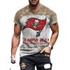 Short Sleeved Football Tampa Bay Pirates Team Emblem 3D T-shirt Printed Men's T-shirt