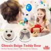 20 Inch White Teddy Bear Stuffed Animal Designed for Toddlers Infant Shower Birth Date Present Plush Cuddly Hugging Bear Bow Tie Classic Gentle T