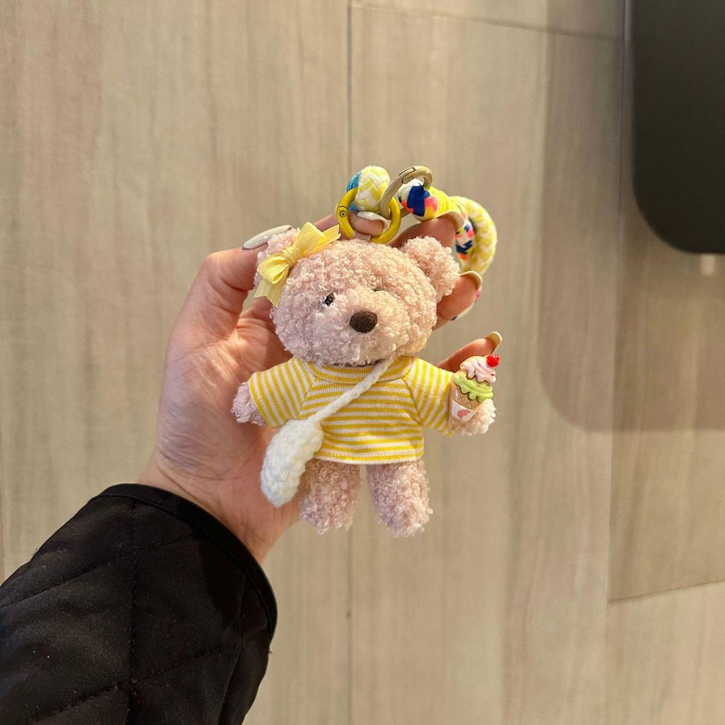 Breloc și curea de telefon colorate cu ursuleț de pluș Dongdaemun