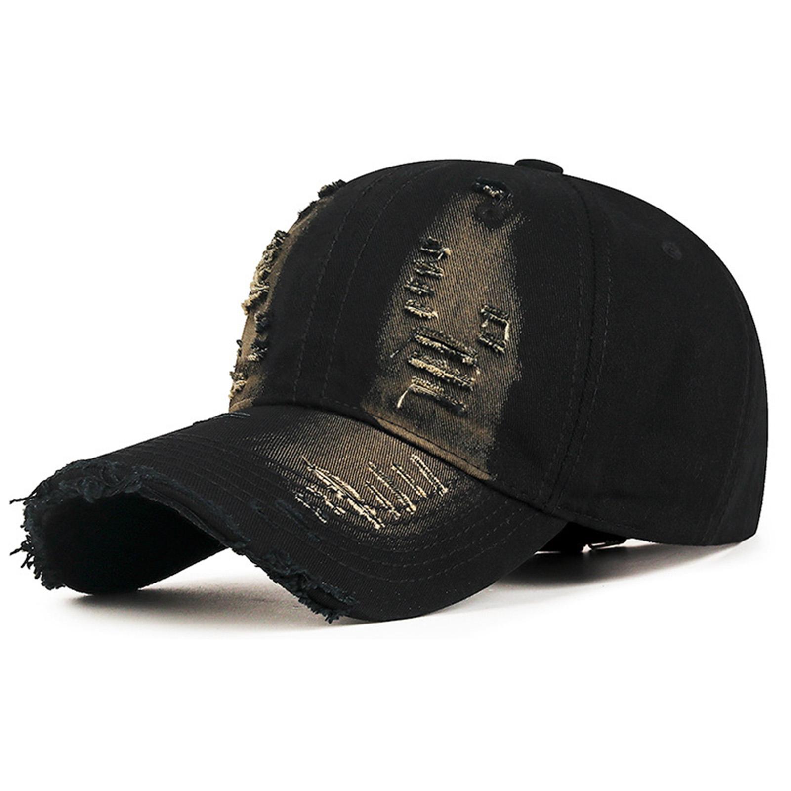 

Unisex Baseball Cap Vintage and Worn Out Hat Versatile Outdoor Sports Casual Baseball Cap for Summer Beach Vacation чорний