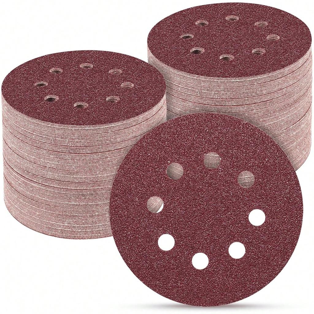 30 PCS 12.7cm/5in Sanding Discs 60 80 220 320 Grit, Round Hook and Loop Sandpaper for Random Orbital Sander