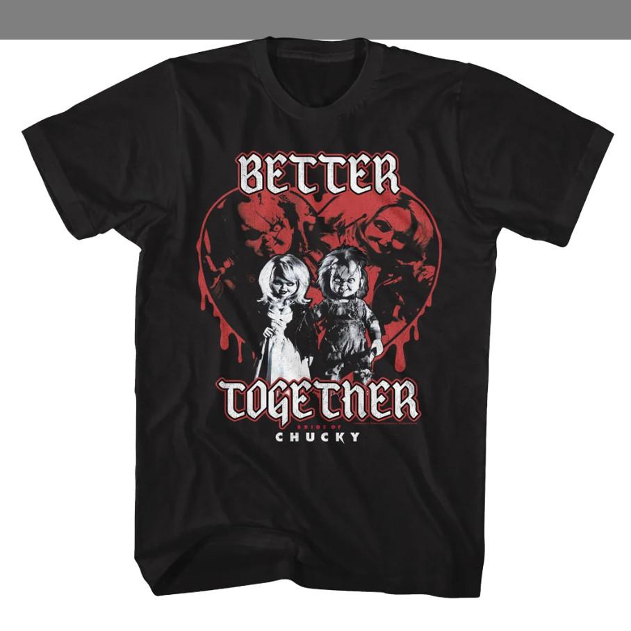 Bride Of Chucky Better Together Child's Play Unisex Black T-Shirt Size S-5XL