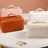Partition Design Travel Makeup Case Pu Leather Ladies Storage Bag Female Clutch Purse  Toiletry Bag