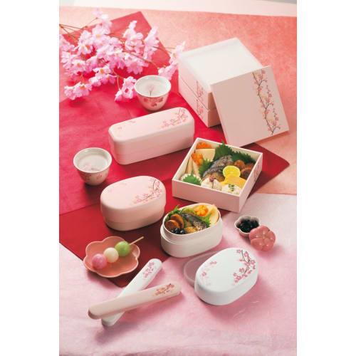 Tatsumiya SAKURA Compact Bento Box (PK) Size: Approx. W13.5 D9.5 H7.2 52956