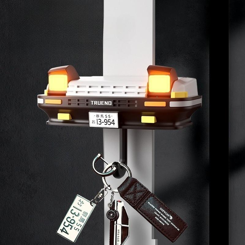 New Initial D AE86car Headlight Key Hanger Creative Storage Rack Hook Ae86 Key Holderwallhome Decormodern