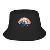 Riding Unicorn Bucket Hat Hawaii FisherUnisex Caps For Couple Vintage Fishing Sun Hats Portable Graphic Cap
