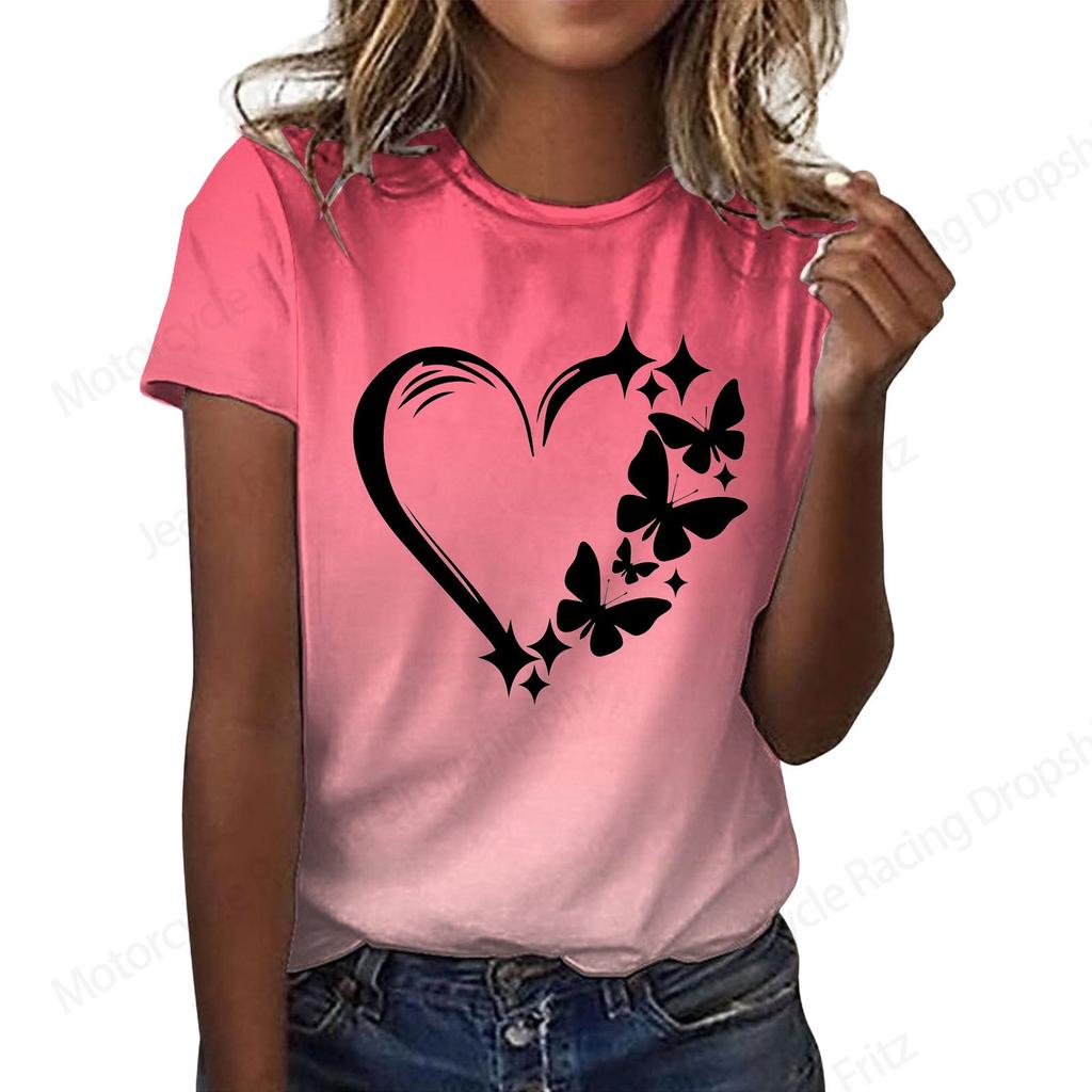 Love Heart 3d Print Tshirt Men Women Fashion Oversized Letter T-shirt Crewneck Short Sleeve Tops Tees Valentine Gift T Shirt New