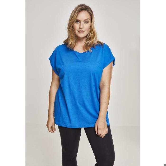 T-shirt femme - Urban Classic - Extended - Bleu fluo - Manches longues - 100% coton