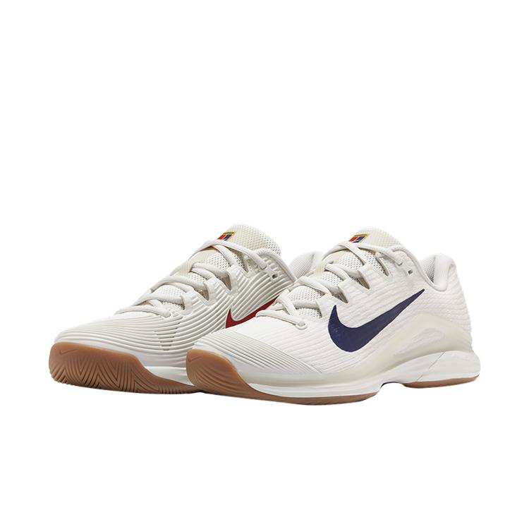 Nike Court Air Zoom Vapor 12 HC Summit White Binary Blue Women Sneakers Cream Phantom Gum-Medium-Brown FV5554-101